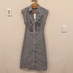 Veronica Beard Sleeveless Haydon Dress Size 2 Navy White Stripe NWT